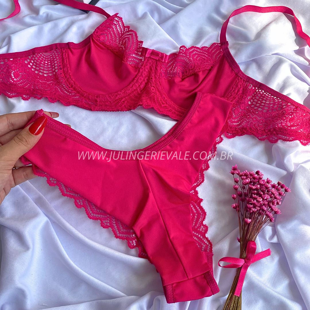 Sutia Plus Size Com Barbatana Lidiely - Pink Lingerie